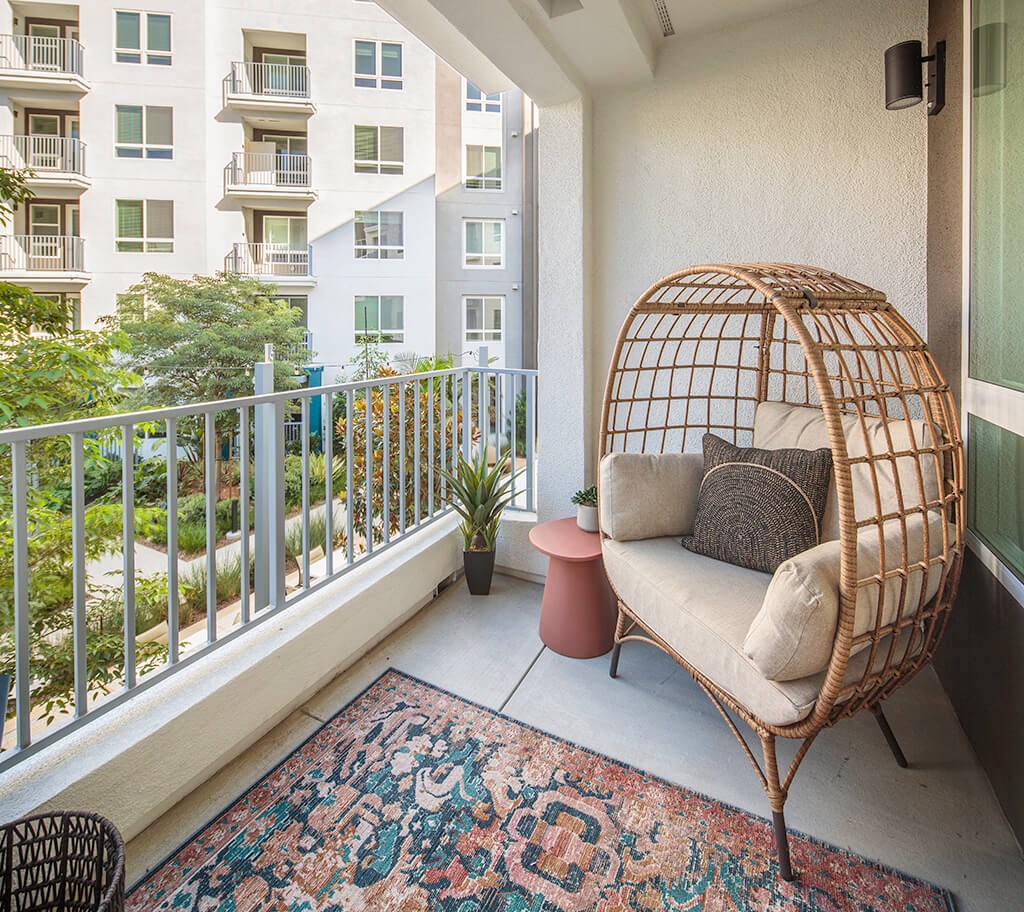 Model Ash Design Package Patio at The Wylden Apartments in Los Angeles CA