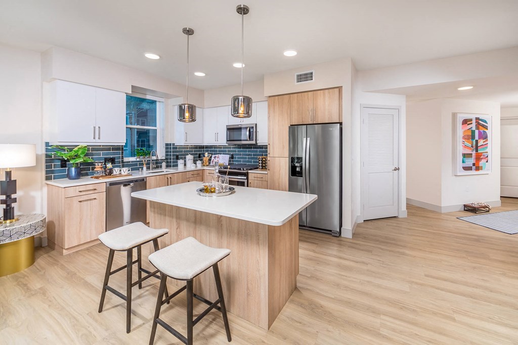 Model Azul Finish Package Kitchen at Vita Apartment Homes in Orange, CA