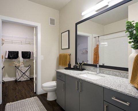 Bathroom with sink at Verge Apartments in Atlanta, GA