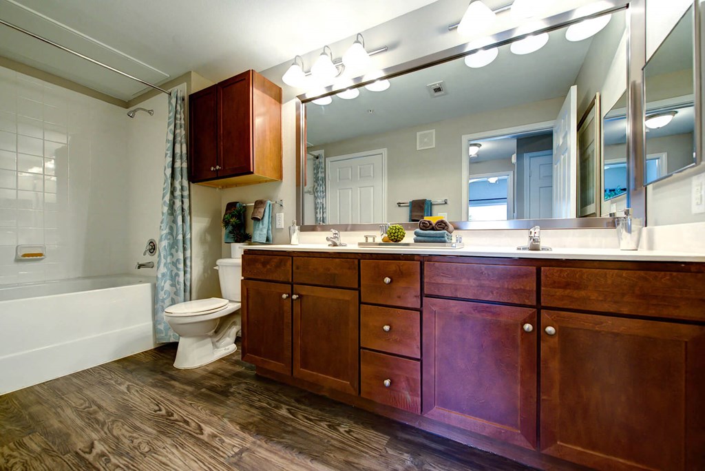 Model Bathroom at Callista Hill Country Apartments in Austin TX