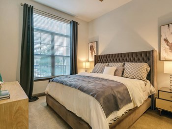 Model Bedroom Window at The Huntington Apartments in Plano TX - Photo Gallery 6