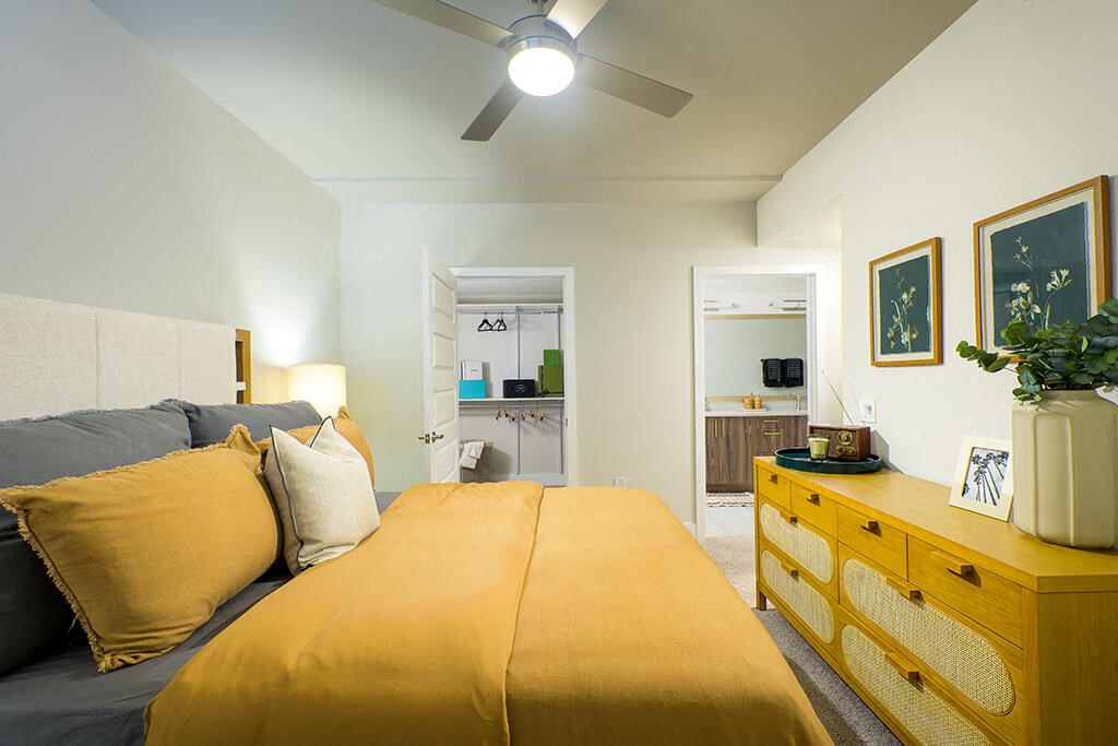 Model Bedroom at Coasterra Apartments in Fort Lauderdale FL