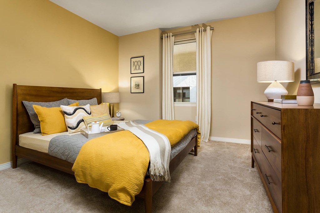 Model Bedroom at Haven at Del Mar Station Apartments in Pasadena CA