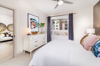 Model Bronze Finish Package Bedroom at Aura Apartment Homes in Orange CA - Photo Gallery 5