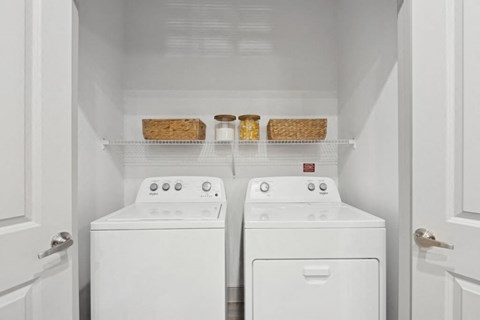 Washer and dryer at Luca Apartments in Austin TX
