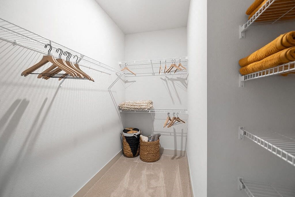 Model Concrete Design Package Closet at East Bend Apartments in Houston TX