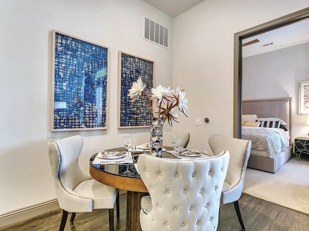 Model Dining Area at The Huntington Apartments in Plano TX
