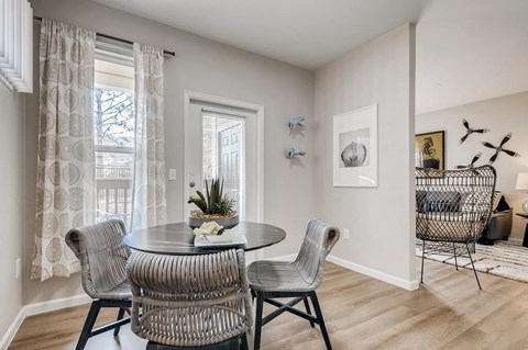 Dining room at Parkfield Apartment Homes in Denver CO