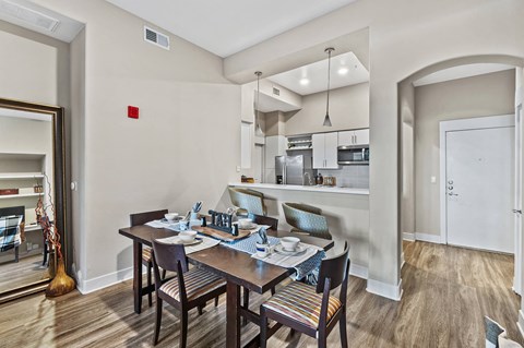 Model Dining Room at Town Center Apartments in Santa Clarita CA