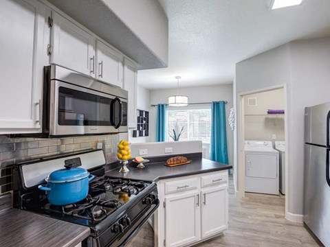 Model Kitchen Stove at Collage Apartment Homes in Las Vegas NV