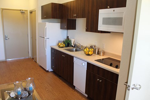 Model Kitchen at The Lodge at Morgan Hills Apartments in Morgan Hill CA