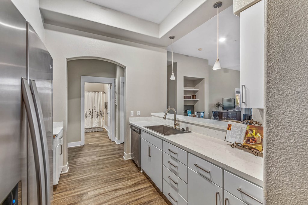 Model Kitchen at Town Center Apartments in Santa Clarita CA