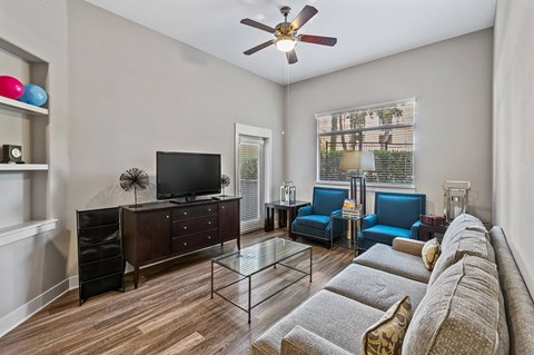 Model Living Room at Town Center Apartments in Santa Clarita CA