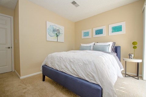 Bedroom at Rock Peak on Sunset Apartments in Longmont CO