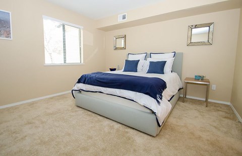 Loft bedroom at Sky Rock Apartments in Longmont CO