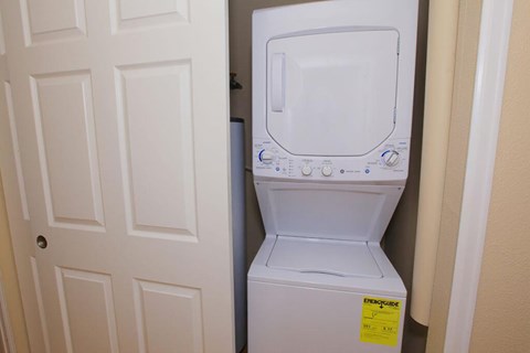 In unit laundry at Rock Peak on Sunset Apartments in Longmont CO