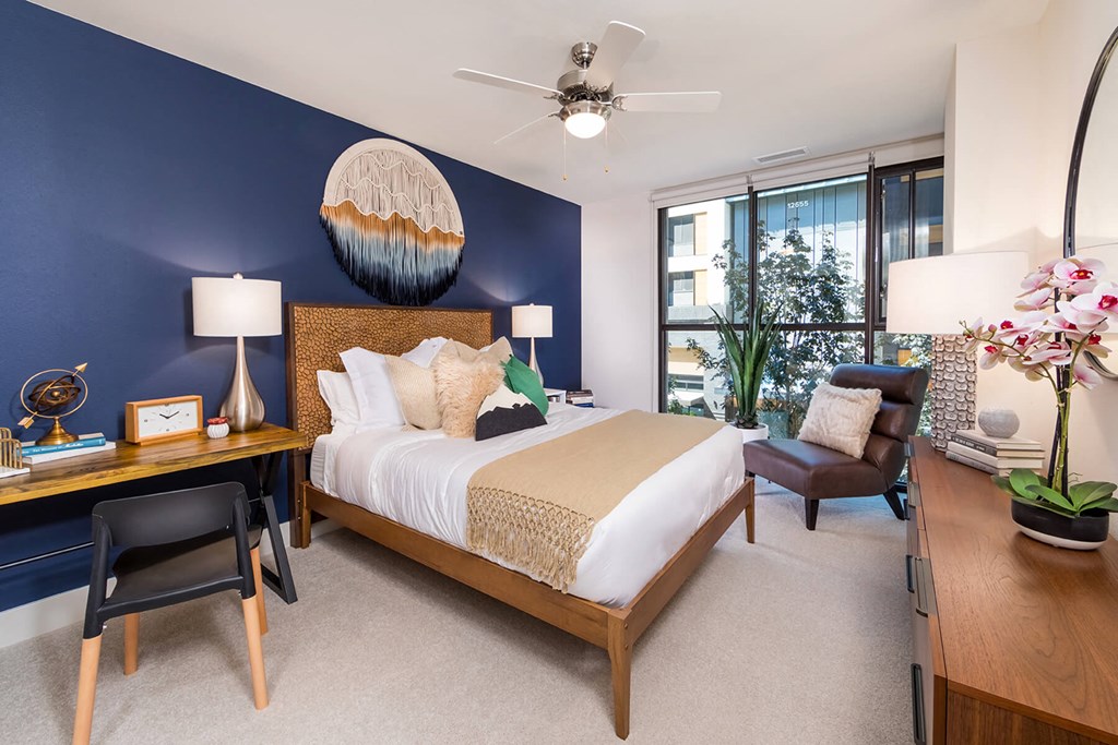 Model Pewter Design Package Bedroom at North at Totem Lake Apartments in Kirkland WA