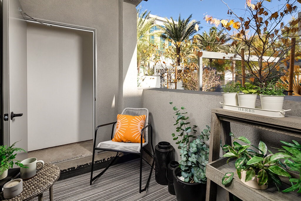 Model Pewter Patio at Chroma Apartment Homes in Canoga Park CA