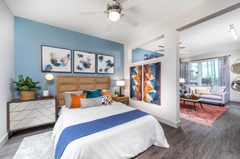 Model Sandpiper Finish Bedroom Area at The Perch PDX Apartments in Portland OR - Photo Gallery 5