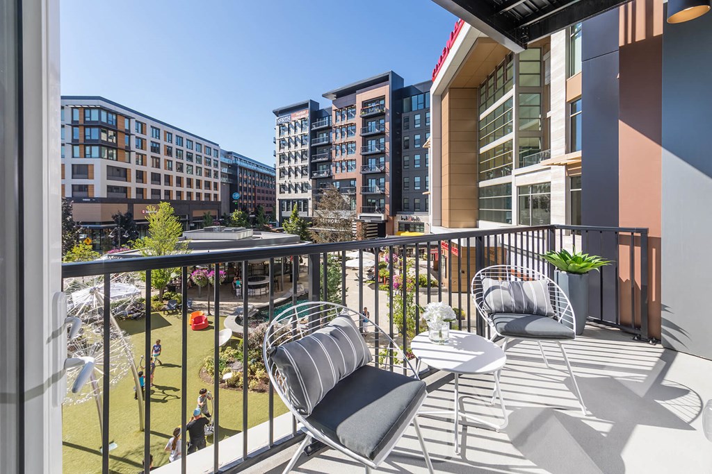 Private Patio at Aspect at Totem Lake Apartments in Kirkland WA