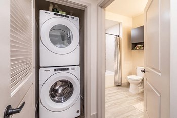 Model Slate Finish Package Washer and Dryer at Aura Apartment Homes in Orange CA - Photo Gallery 43