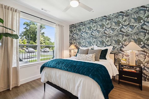 Model bedroom at Jayden Apartments in Peabody MA