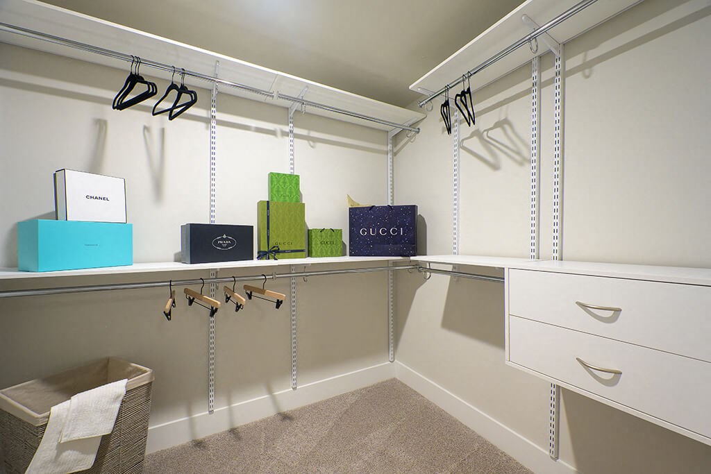 Model closet at Coasterra Apartments in Fort Lauderdale FL