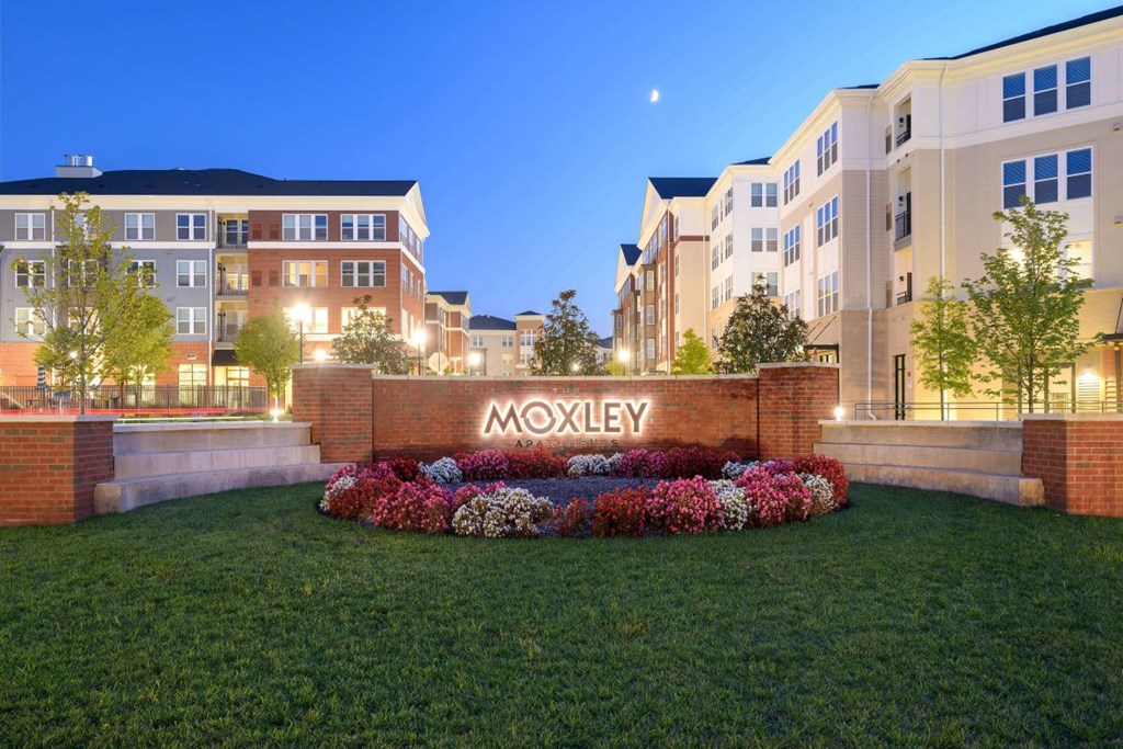 An exterior view of the The Moxley in Fairfax VA