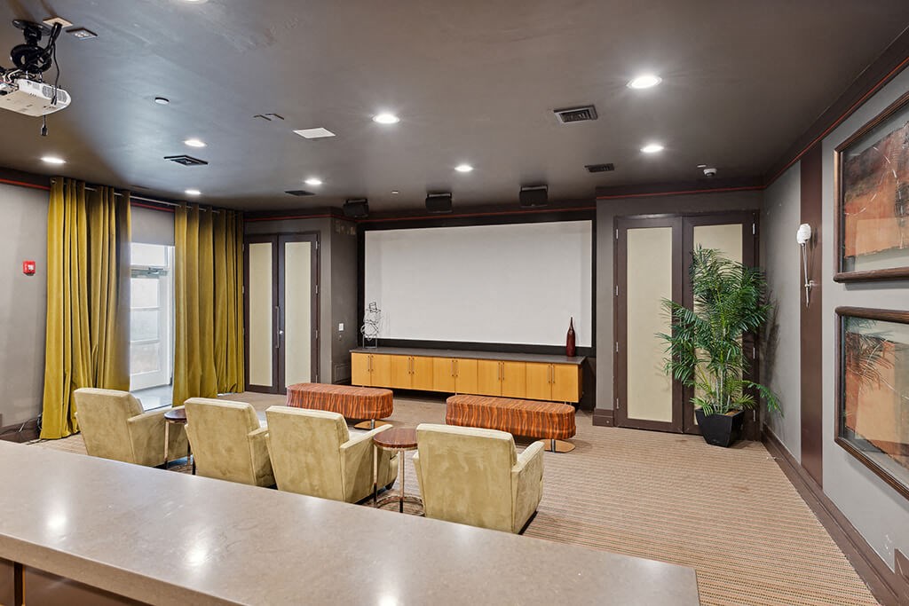 Movie theatre room at Westerchester at the Pavillions in Waldorf MD