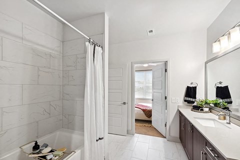 Nickel Scheme Bathroom 2 at Belhaven Apartments in Alexandria VA