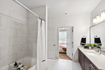 Nickel Scheme Bathroom 2 at Belhaven Apartments in Alexandria VA - Photo Gallery 4