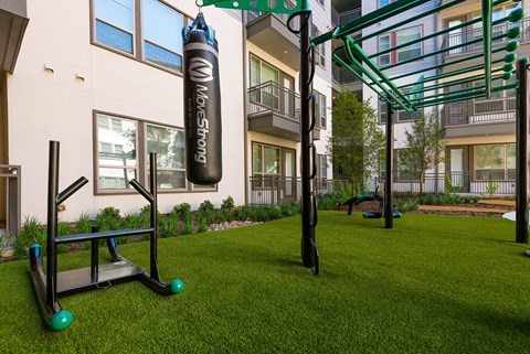 Outdoor Fitness Area at Opal Legacy Central in Plano TX