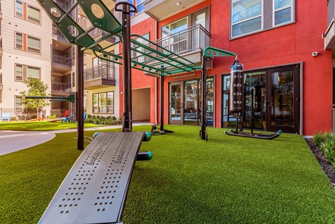 Outdoor Fitness Area at Opal Legacy Central in Plano TX