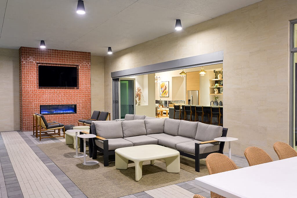 Outdoor lounge area at Coasterra Apartments in Fort Lauderdale FL