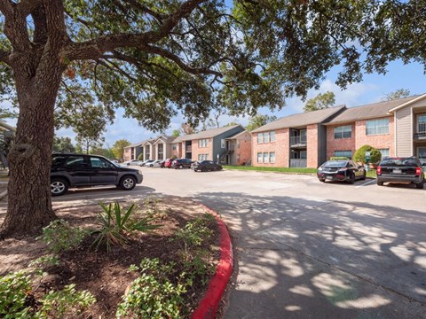 Parking area at Forest Creek Apartments in Houston TX