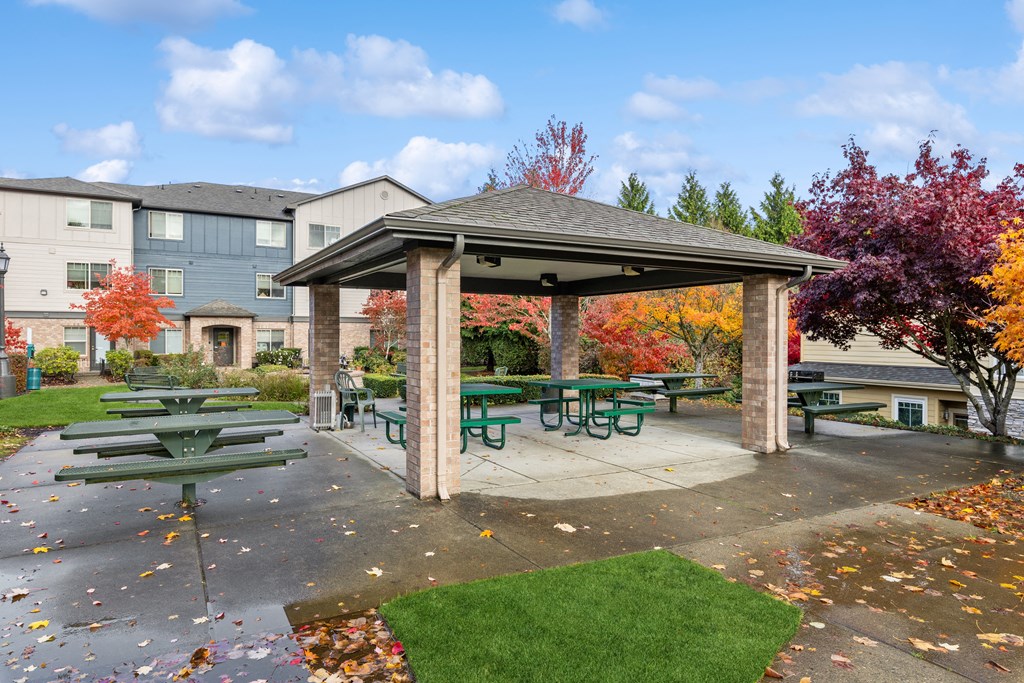 Outdoor pavilion at Alderwood Court in Lynnwood WA