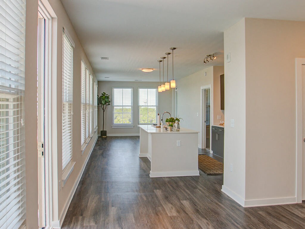 Penthouse kitchen and dining area Caroline Charleston SC.