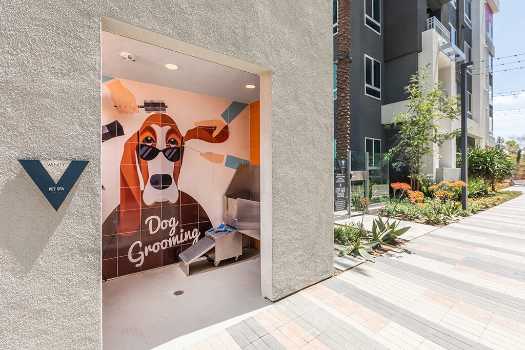 Pet Spa Vanity at Vita Apartment Homes in Orange CA