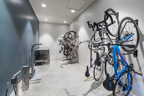 Bike Room at The Braydon Apartments in Napa CA