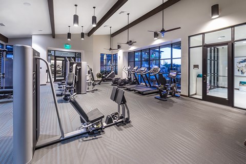 Fitness center at The Braydon Apartments in Napa CA