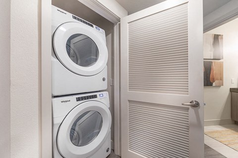 In unit laundry at The Braydon Apartments in Napa CA