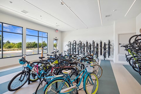Bike room at The Braydon Apartments in Napa CA