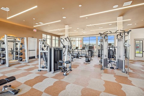 Fitness center bikes at The Braydon Apartments in Napa CA