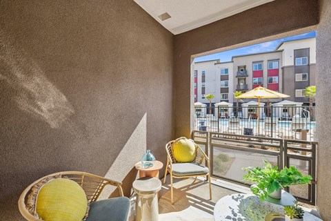 Patio at The Braydon Apartments in Napa CA