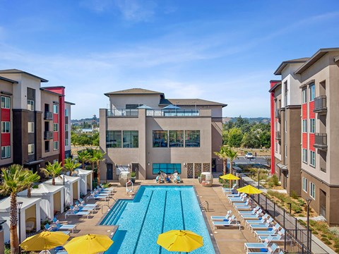 Pool at The Braydon Apartments in Napa CA