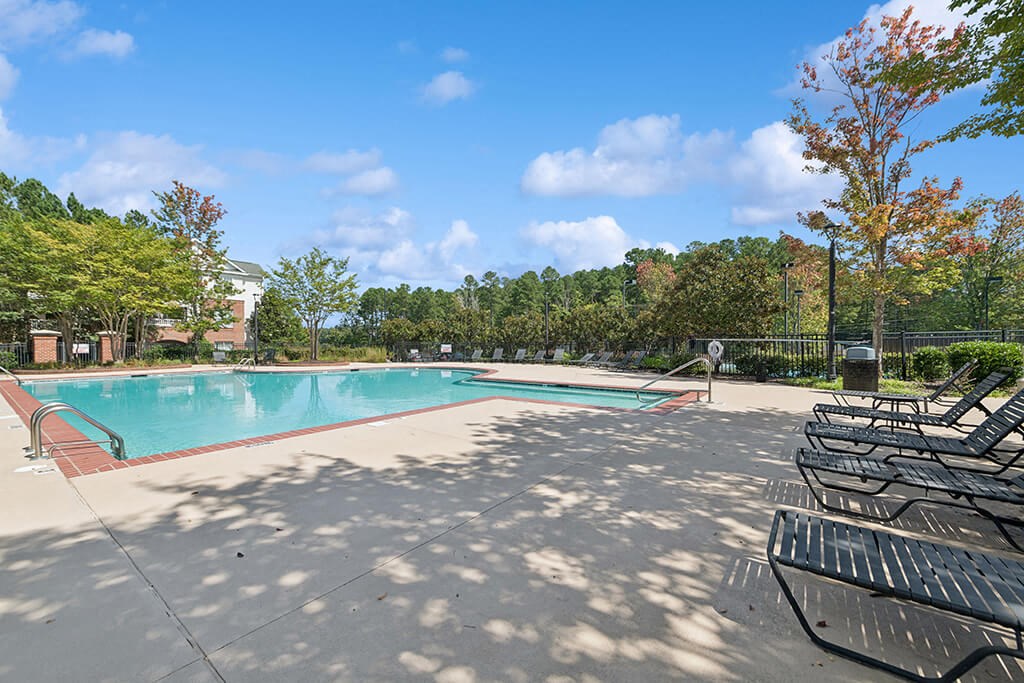 Pool at Falls Pointe at the Park Apartments in Durham NC