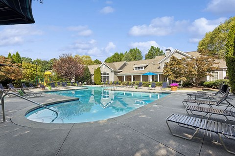 Pool deck at Lakeside Vista Apartments in Kennesaw GA