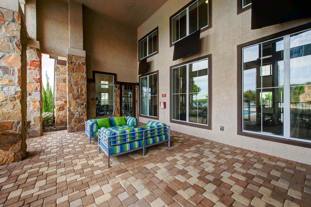 Pool Cover Patio at Callista Hill Country Apartments in Austin TX