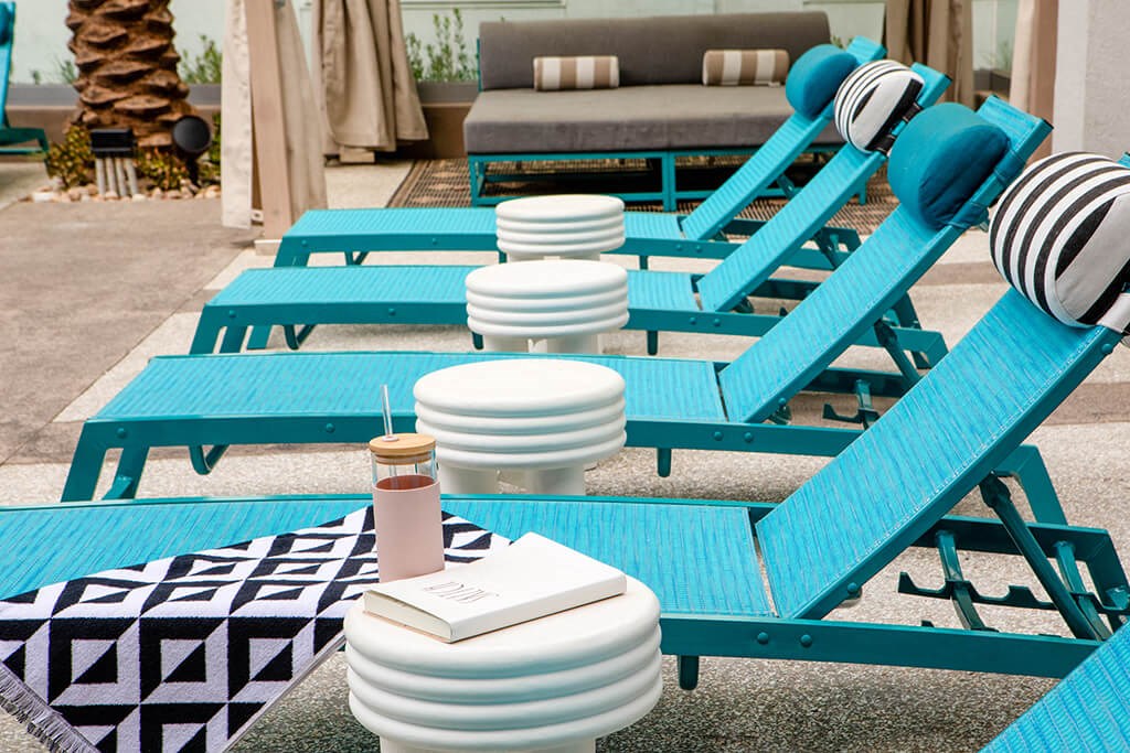 Pool Luminescence Loungers at Chroma Apartment Homes in Canoga Park CA