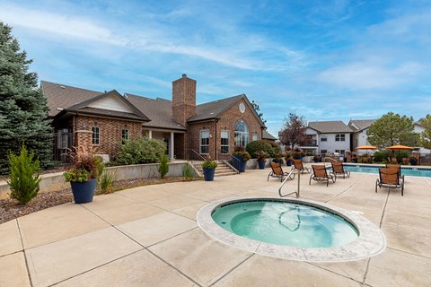 Pool spa at Parkfield Apartment Homes in Denver CO